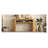 TREXM Rustic Console Table with Fluted Legs, Natural Solid Wood Veneer Farmhouse Entryway Table
