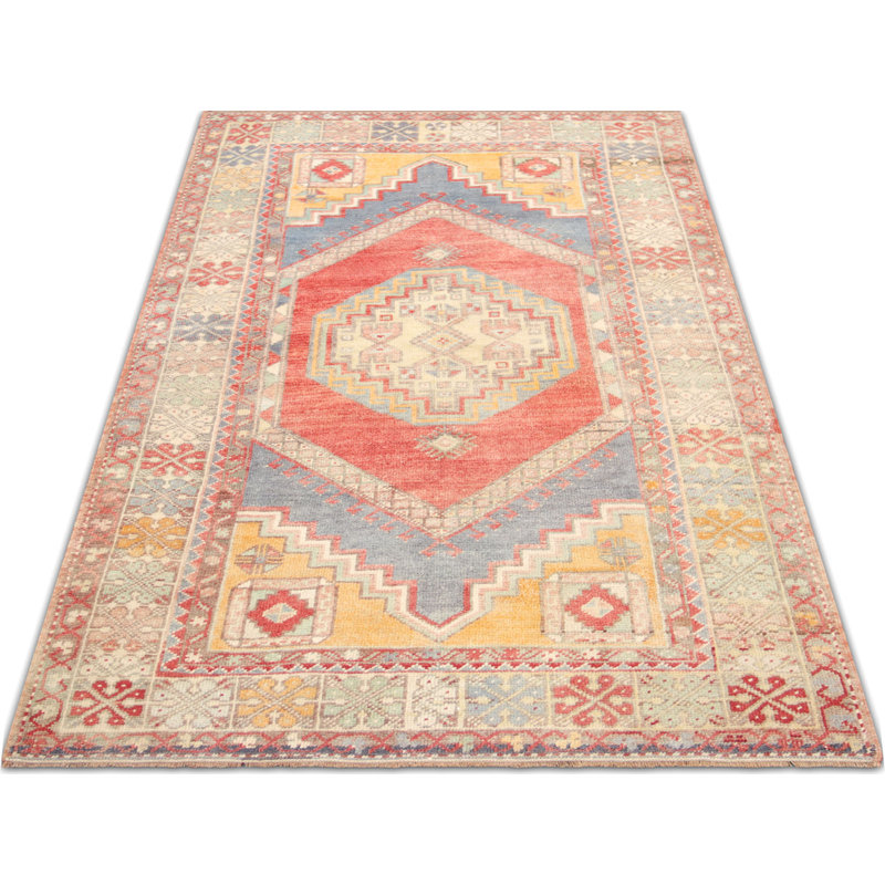 One-of-a-Kind Hand-Knotted 1960s Oushak Rug - 3'9" x 6'6"