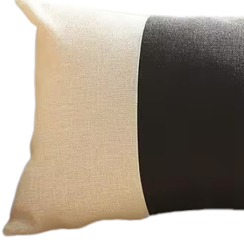 Striped Lumbar Throw Pillow, White/Blue, 12"H x 20"W, Polyester