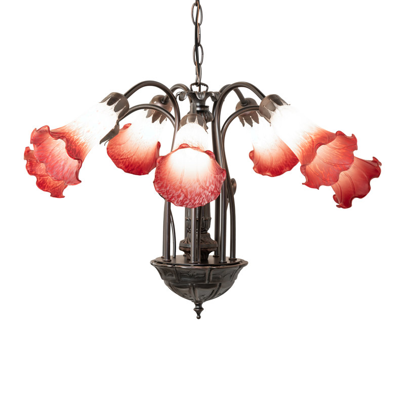 Hildigard 7 - Light Chandelier, Pink/White