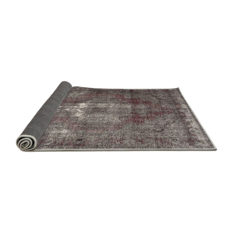 Tapis traditionnel rouge / noir Apogee, Rond 5 pi