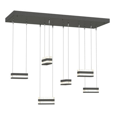 Stacks 6-Light LED Pendant - Clear Glass