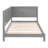 Twin Size Wood Daybed/Sofa Bed, Gray-39396052-39396059