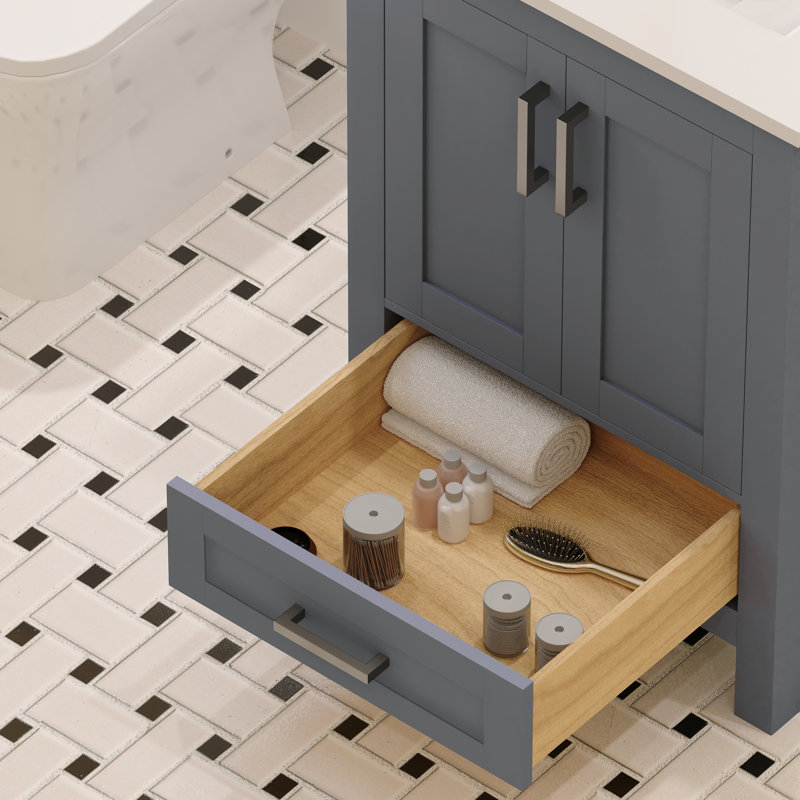 Base de meuble-lavabo 23 po Rooh seulement, Gris anthracite