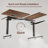 63" Dual Motor L Shaped Electric Height Adjustable Standing Desk-621282853-621282840