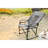 Grey Camping Chair With Side Table - Heavy Duty Portable Folding Directors For Picnic, Lawn, Beach Fishing Trip Oversized Beach, Fishing, Lawn-874220422