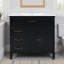 Ensemble de meuble-lavabo simple 36 po avec lavabo en céramique, structure en bois massif, 2 tiroirs fonctionnels et armoire-115630028