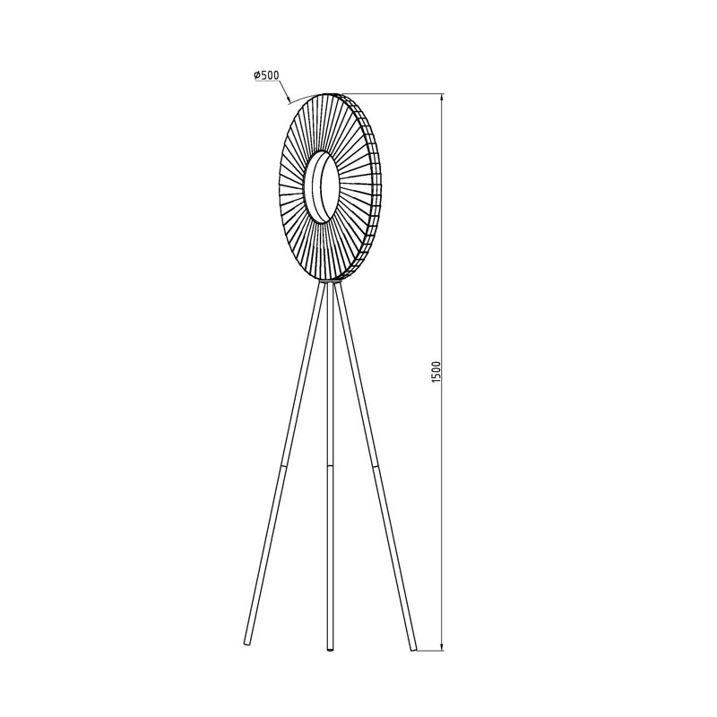 Curwensville 150 H cm Powder Coated Tripod Floor Lamp