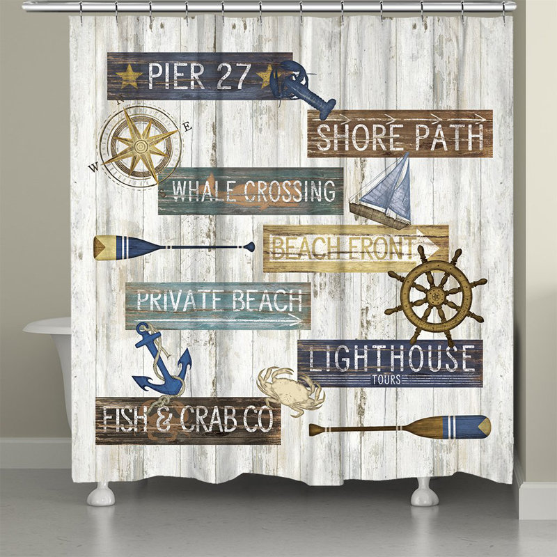 Boris Beach Front Shower Curtain