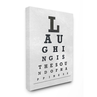 «Eye Chart Family Home Inspirational Word Design», impression sur toile