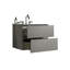 Meuble-lavabo de salle de bain 24 po avec lavabo et poignée en céramique gris sidéral - grande capacité de rangement chic-2052844871-2052844864