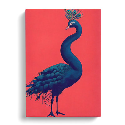 Modern Peacock - Wrapped Canvas