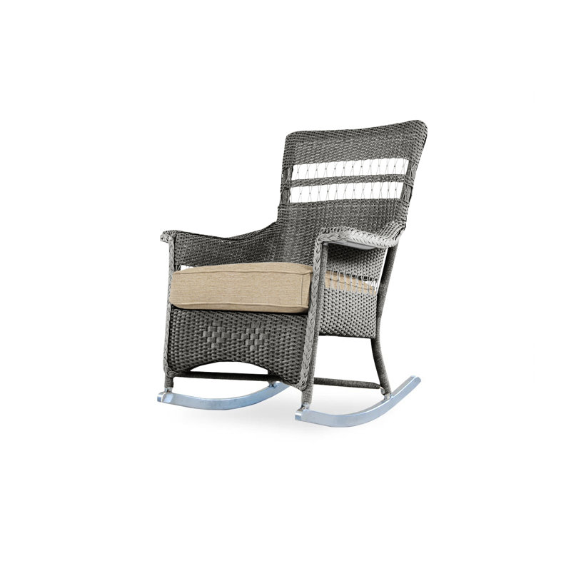 Nantucket Outdoor Rocker Chair, Loveboat Saffron, Hickory
