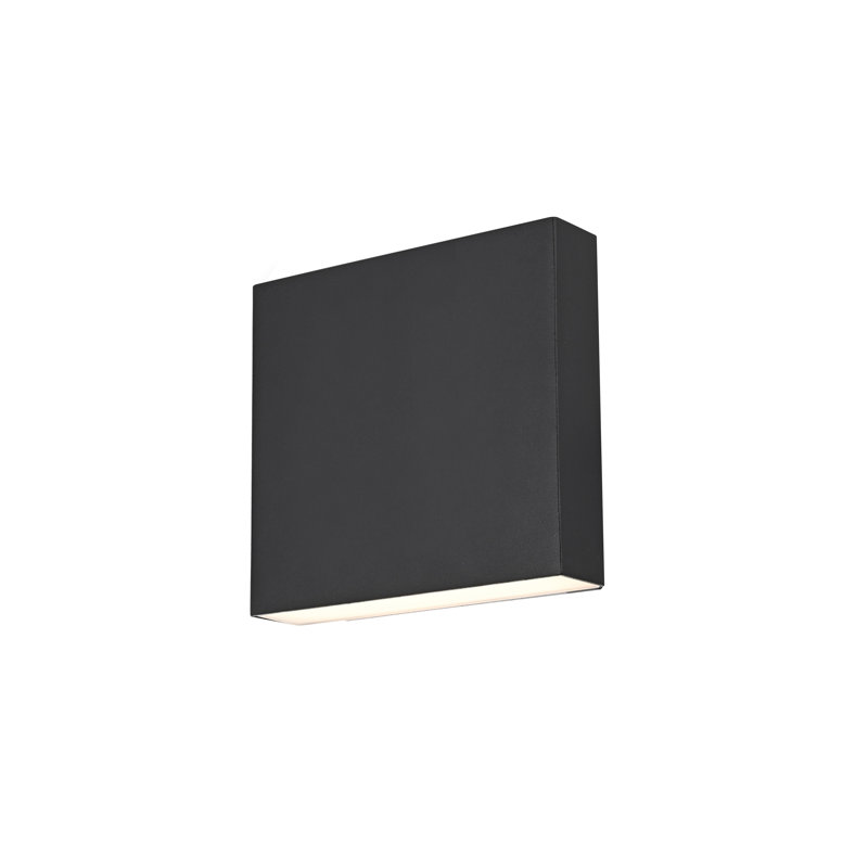 Outdoor Wall Sconce in Black, 5" H x 5.5" W x 5.5" D