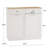 Stylish Dual-drawer White Mdf Trash Cabinet For Versatile Home Use