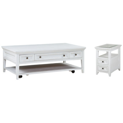 Fontenot Rectangular Cocktail Table With Chairside End Table