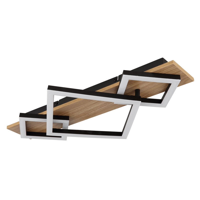 Daundre LED Flush Mount, Matt black/brown