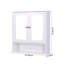 Armoire de salle de bain murale blanche avec 2 portes miroir et tablette réglable
