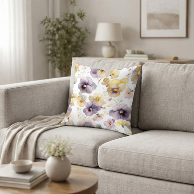 Coussin Floral - Coussin Pastel