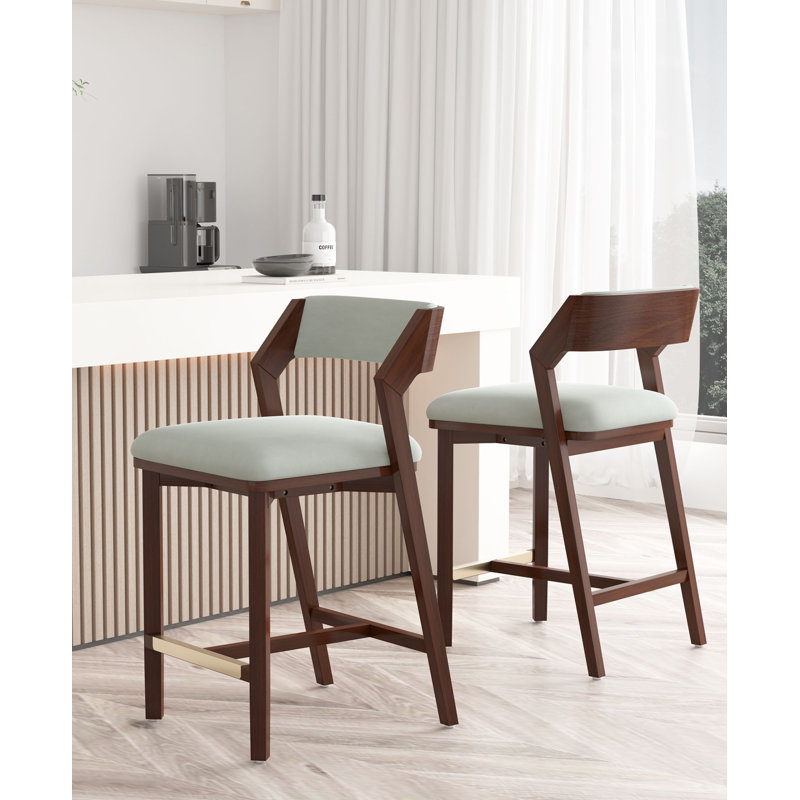 Tabouret de bar Patricia, Glacier blanc, Tabouret de comptoir (siège d'une hauteur de 25,9