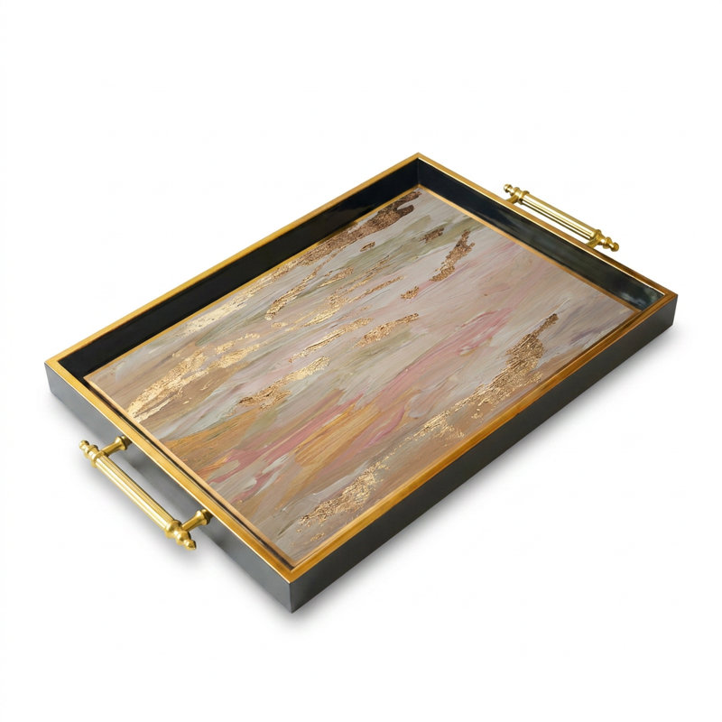 Plateau décoratif Glam Abstract Gold