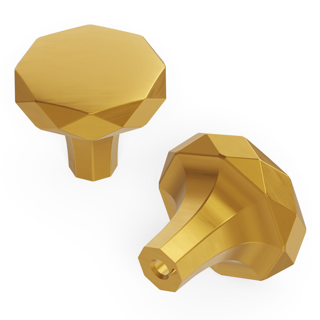 Karat Collection Round Knob - 1-1/4 " Diameter Cabinet Knob - Contemporary Hardware for Drawers & Cabinets Hickory Hardware