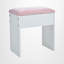 Ensemble de coiffeuse 41,7 "avec tabouret, miroir lumineux Hollywood, bois, tiroirs à miroir rose, contemporain, chambre à coucher