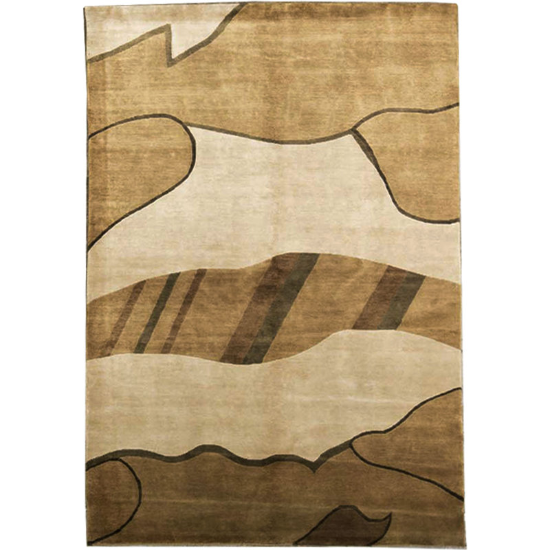 Himalayan Wool Abstract Area Rug in Beige