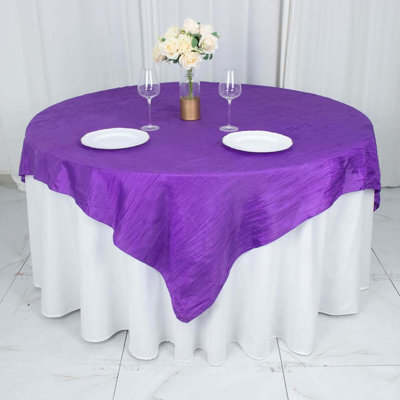 Nappe carrée de 72 po x 72 po, bleu sarcelle et accordéon