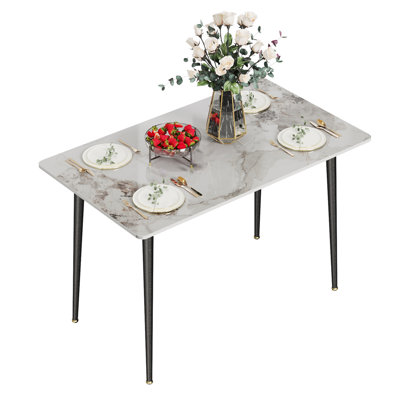 Annagh Stone Top Metal Base Dining Table