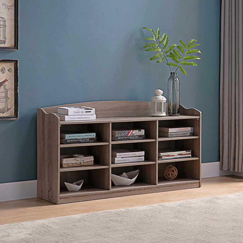 Banc de rangement pour chaussures, neuf tablettes de rangement, rangement pour vestibule