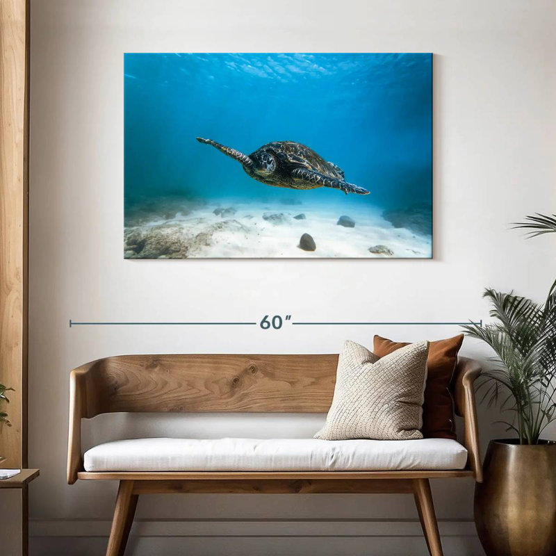 Crowle Blue Turtle, 30" H x 45" W
