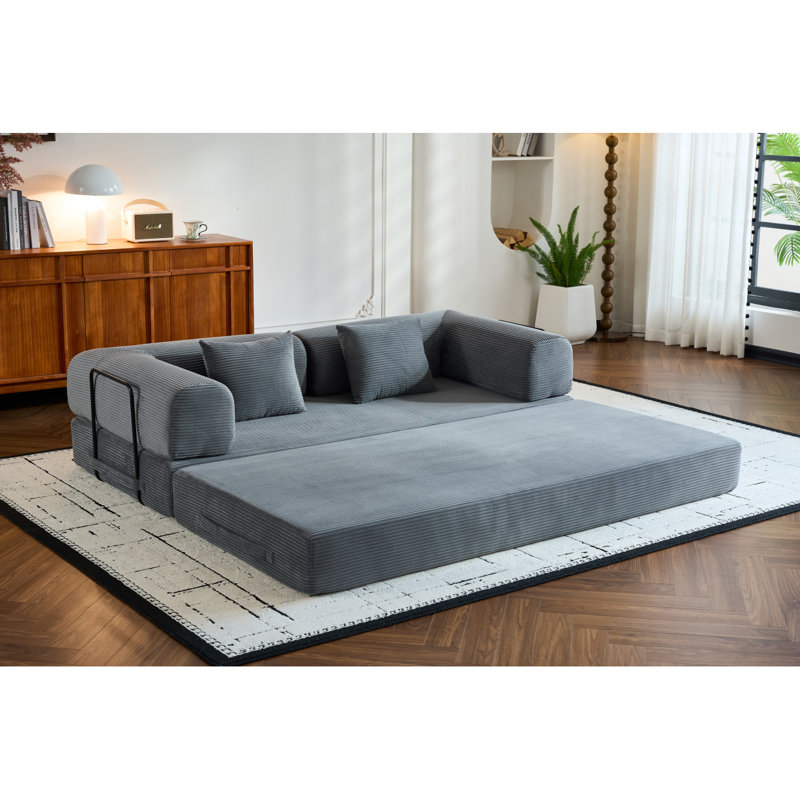Canapé-lit Corduroy, Gris