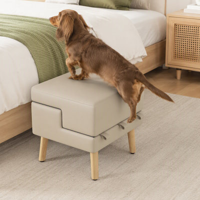 Escalier pliable pour chien avec rampe d'accès antidérapante