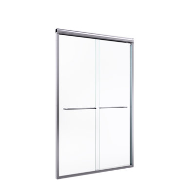 Porte de douche en verre trempé semi-sans cadre G 44 po x l 72 po x H 72 po
