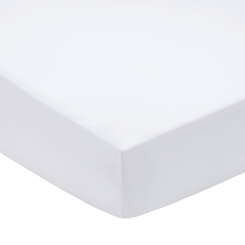 BOB 200 TC PIMA COTTON Percale Fitted Sheet, Single (3'), Cream