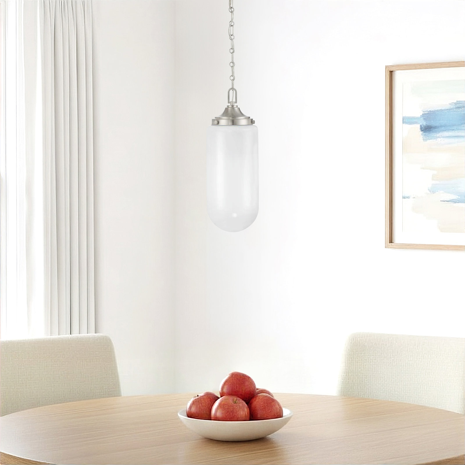 Dimmable 3-Light Pendant, Satin Nickel