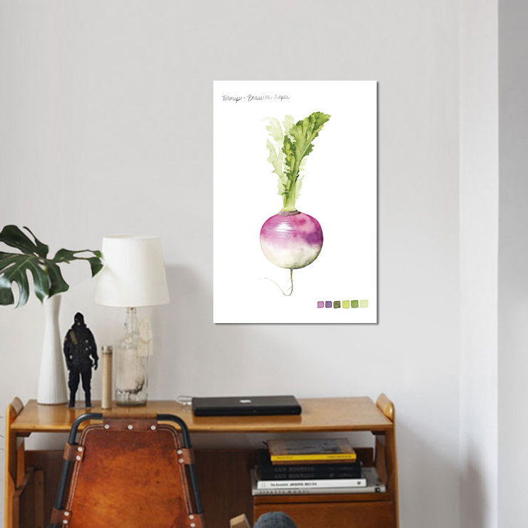 «Root Légume VI», impression sur toile, H 60 po x l 40po x P 1,5 po, Toile tendue, Pas de tapis