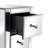 Mirrored Glass Bedside Table With Three Drawers
