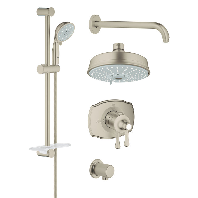 Grohflex® Authentic Complete Shower System, Brushed Nickel Infinity