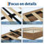 Base de lit, base de lit plateforme en bois, base de lit à profil bas avec conception cannelée, support de lattes en bois-294552739-294552742