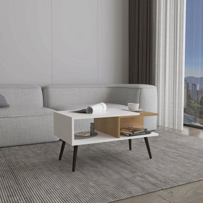 Table basse 29 "de large avec trois tablettes, rectangulaire