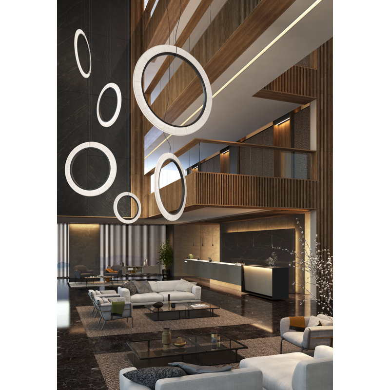 Roda 1 - Light LED Pendant, White Ribbon