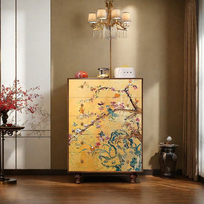 Five Drawer Wooden Storage Cabinet