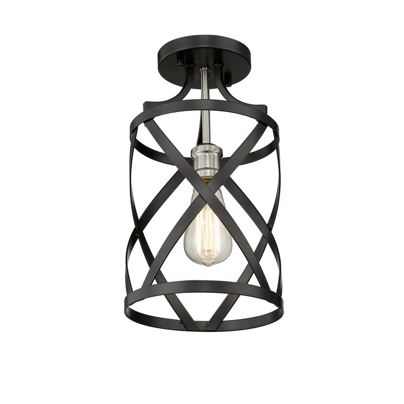 Austwell Semi Flush Mount, Brushed Nickel