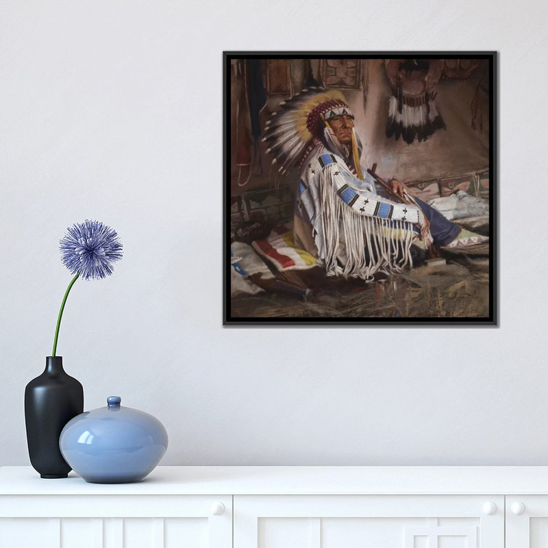 « Habitat » par David Edward Kucera, reproduction d’art, H 18 po x l 18 po x 1,5 po, Toile avec cadre noir, Pas de tapis