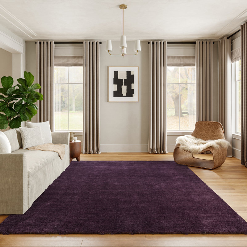 Arrel Speckled Wool-Blend Area Rug, Rectangle 8'6" x 11'6"