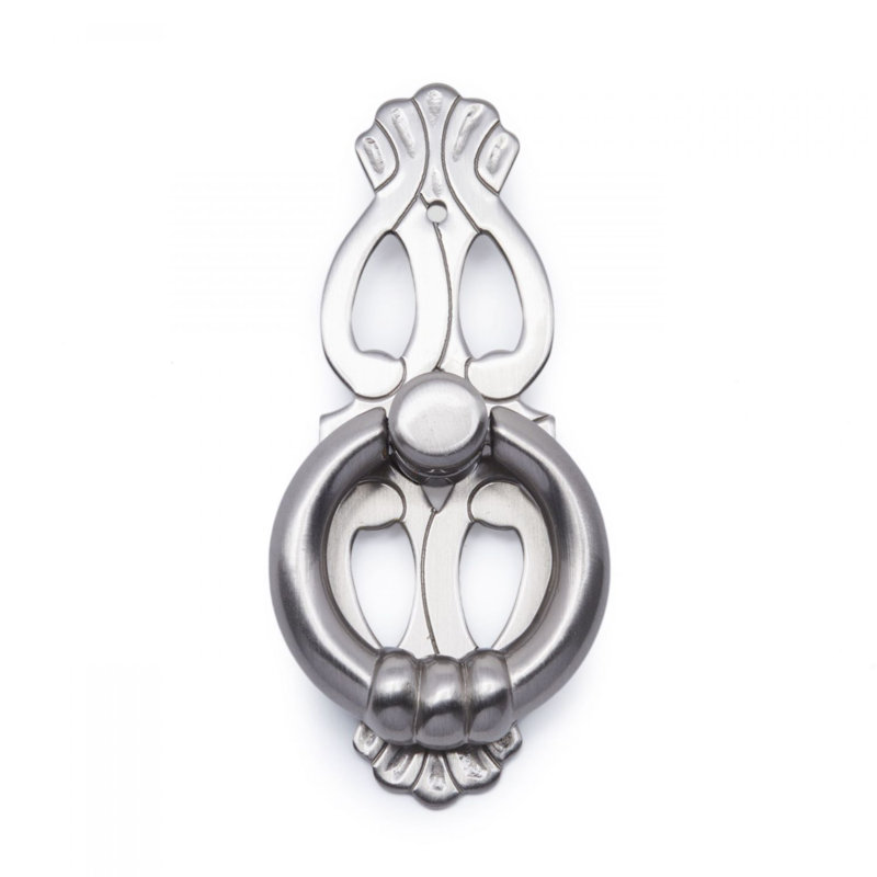 Poignée anneau 1 "avec plaque décorative CF Series, Nickel satiné