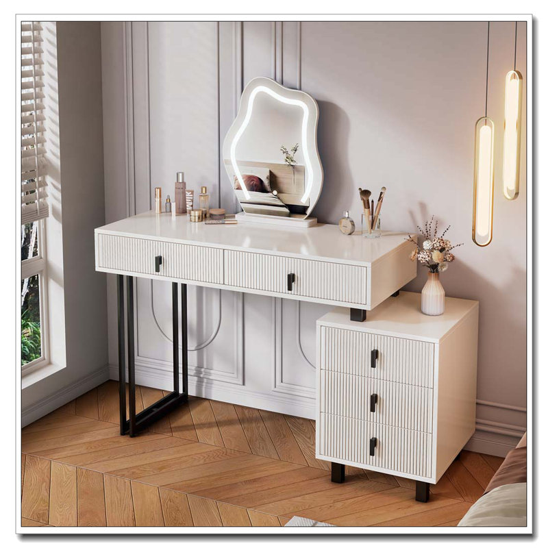Coiffeuse à hauteur réglable avec miroir DEL Cloud