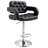 Upholstered Adjustable Height Counter Stool with Metal Frame